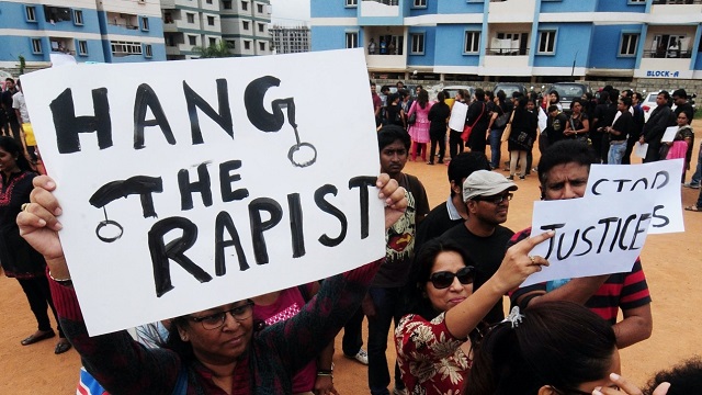 Protest rally over the sexual harassment of schoolgirl in Bangalore